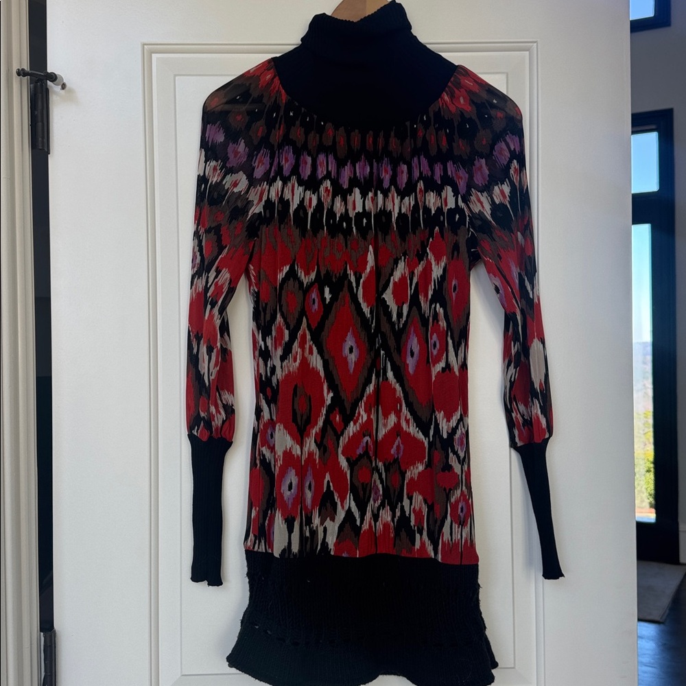 Etcetera Elegant Black and red nylon Top